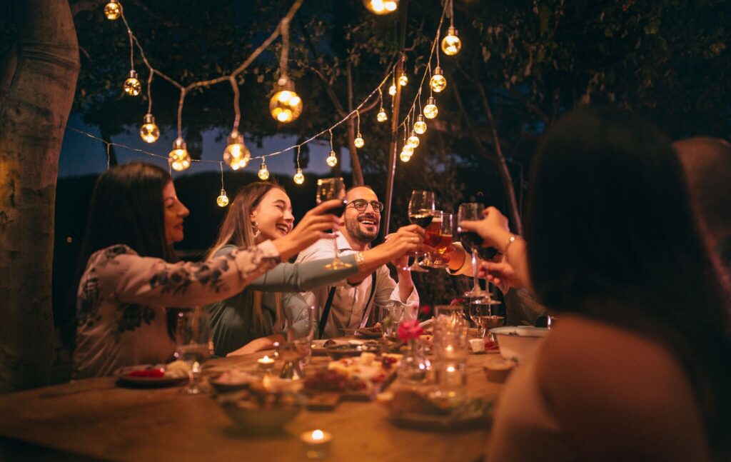 alcohol party with people in need of recovery and treatment
